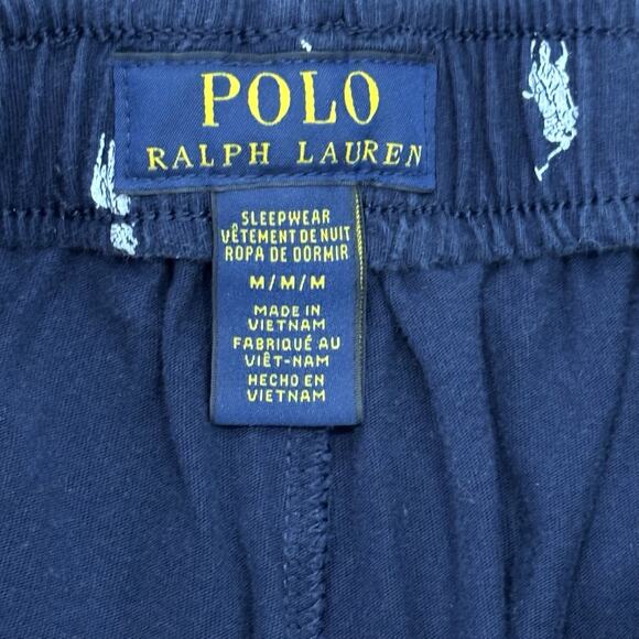 Polo Ralph Lauren Men’s Size M Blue Cotton Jersey Sleep Jogger Pony Logo - Picture 4 of 6